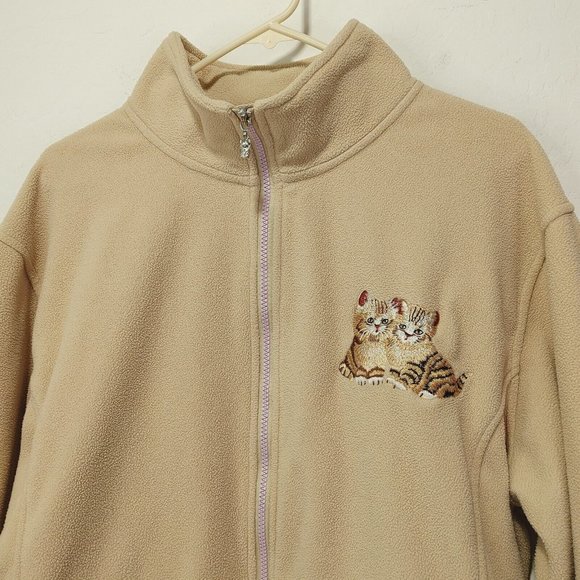 Jacket with Embroidered Kittens Fleece Women's 2X The Bradford Exchange - Picture 10 of 12